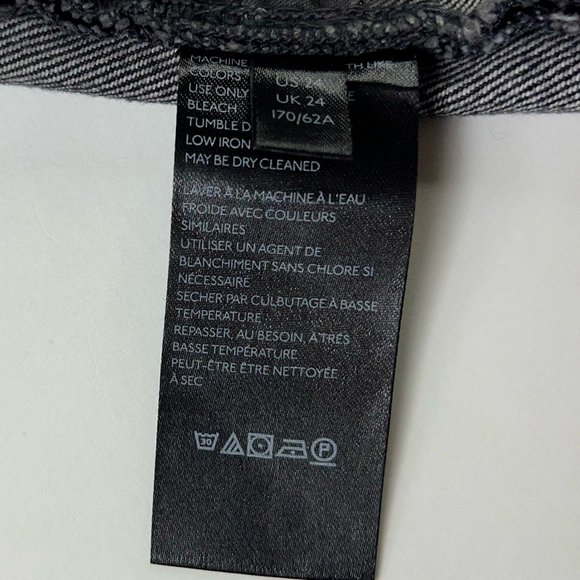 We The Free People Womens Bailey Mini Skirt Black Pockets Frayed Denim 24 New - Picture 11 of 12